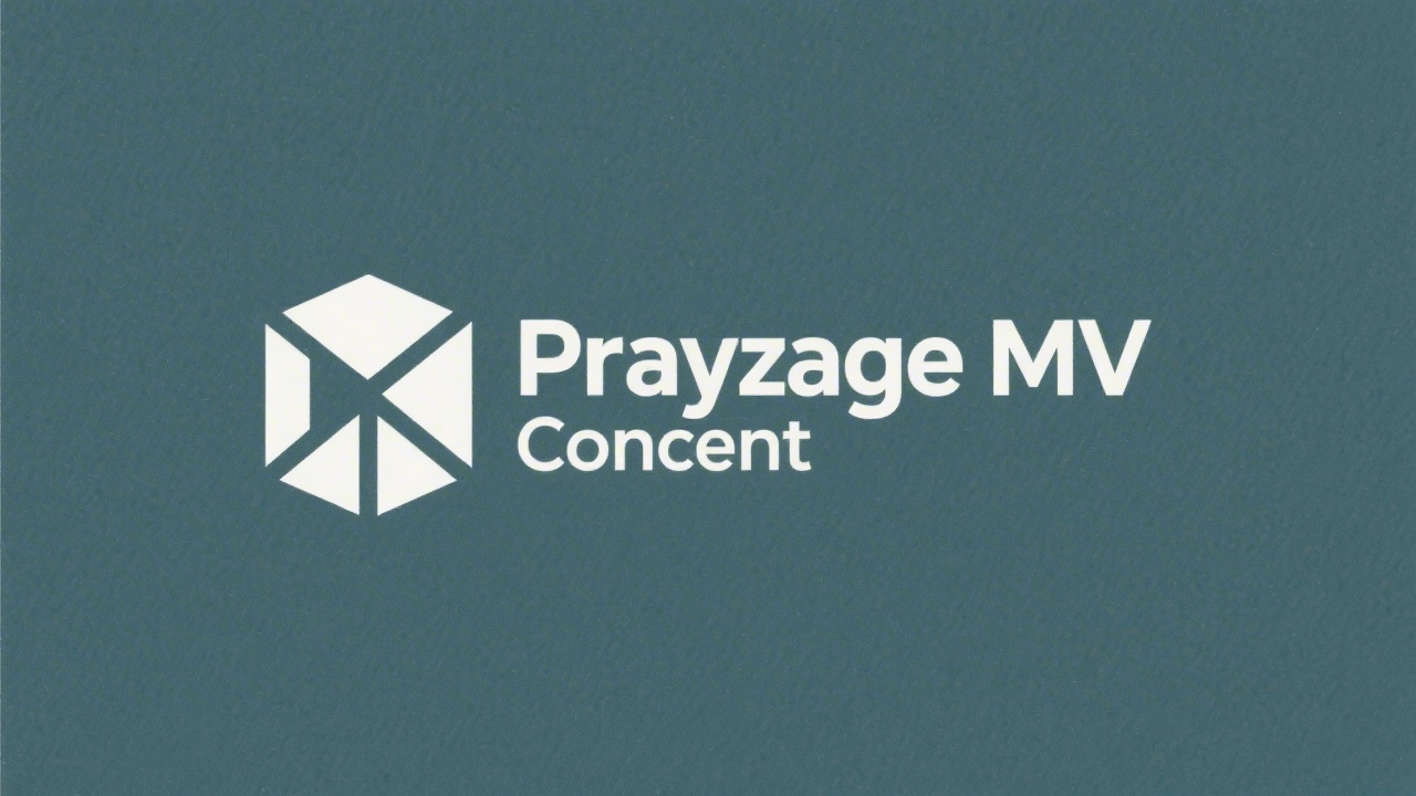 Simple geometric logotype showing the words Prague MVP Content in clean sans serif lettering with a small abstract square mark, designed for easy reproduction.